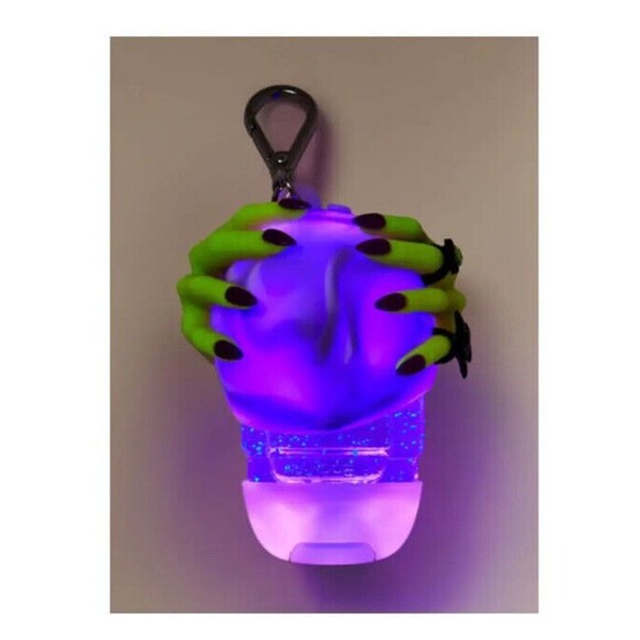 Bath Body Works Halloween Crystal Ball LED Light-Up PocketBac Holder Keychain - Picture 2 of 11